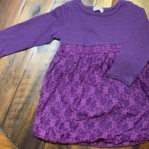 Ella Moss purple lace dress
